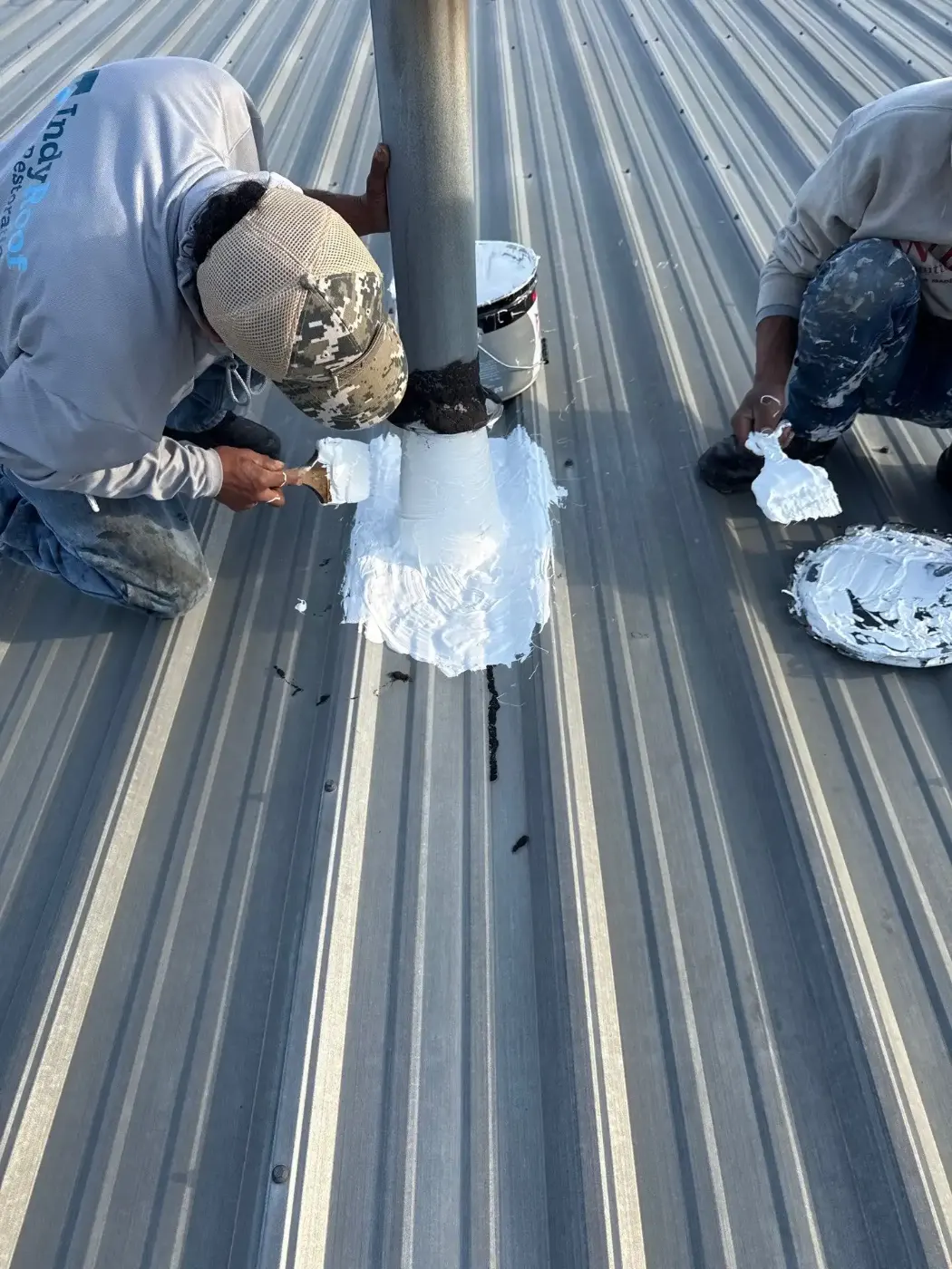 Flashing and seam work in Spiceland